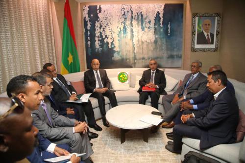 Le Président de la République se réunit avec la colonie mauritanienne établie aux Etats Unis d'Amérique Le Président de la République se réunit avec la colonie mauritanienne établie aux Etats Unis d'Amérique