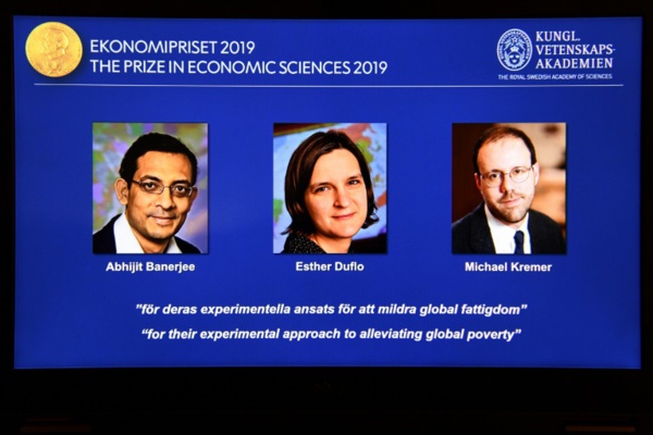 Le Nobel d'économie à un trio, dont Esther Duflo, pour leurs travaux sur la pauvreté Le Nobel d'économie à un trio, dont Esther Duflo, pour leurs travaux sur la pauvreté