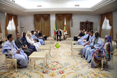 Le Président de la République reçoit en audience le président et les membres du bureau exécutif de l’union des littéraires et écrivains mauritaniens