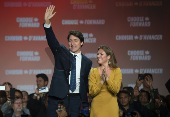 Canada: deuxième mandat, mais sans majorité, pour Justin Trudeau