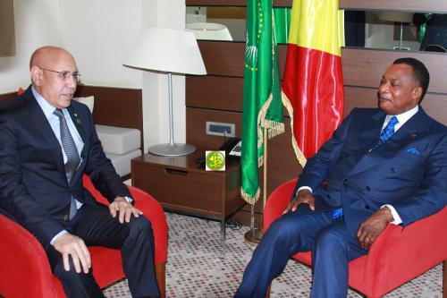 Le Président de la République s’entretient avec son homologue congolais Le Président de la République s’entretient avec son homologue congolais