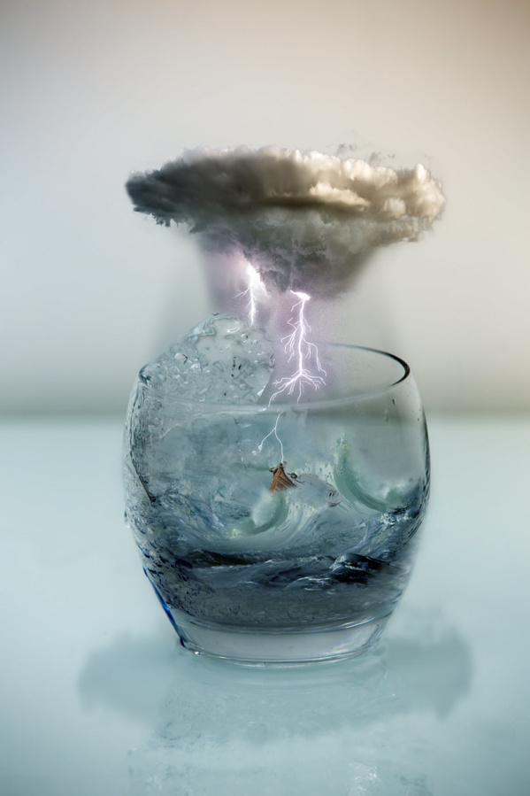 Une tempête dans un verre d'eau