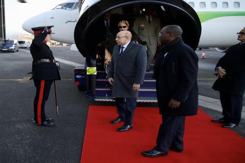 Arrivée du Président de la République à Londres pour participer au sommet afro-britannique de l'investissement