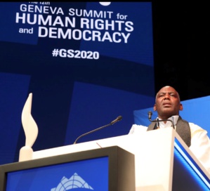Sommet de Genève pour la démocratie et les droits de l’Homme: Allocution du lauréat de la cession 2020, Biram Dah Abeid, « Prix du Courage »