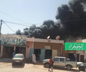 Un incendie au marché de Sebkha à Nouakchott Un incendie au marché de Sebkha à Nouakchott