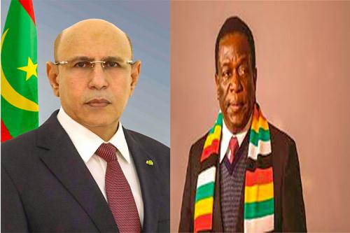 Le Président de la République félicite son homologue zimbabwéen Le Président de la République félicite son homologue zimbabwéen