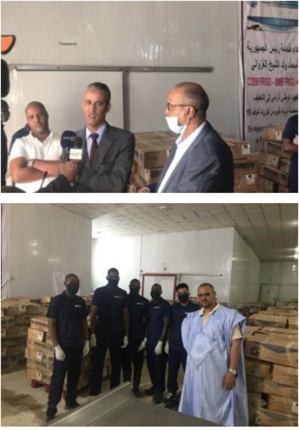 Lutte contre le coronavirus: 70 tonnes de poissons de Cosm Frigo et BMB Frigo au ministère des pêches Lutte contre le coronavirus: 70 tonnes de poissons de Cosm Frigo et BMB Frigo au ministère des pêches