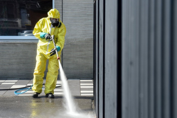 Désinfection du marché central de Sélibaby Désinfection du marché central de Sélibaby