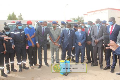 Le SG du ministère de l’Intérieur s’informe des moyens de pulvérisation et de désinfection des marchés et complexes commerciaux à Nouakchott