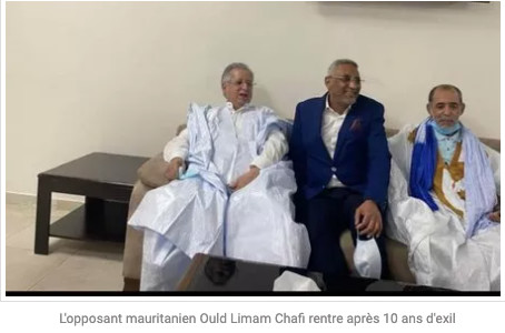 L'opposant mauritanien Ould Limam Chafi rentre après 10 ans d'exil L'opposant mauritanien Ould Limam Chafi rentre après 10 ans d'exil