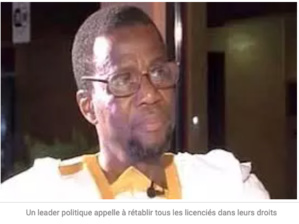 Thiam Samba appelle à rétablir tous les licenciés dans leurs droits Thiam Samba appelle à rétablir tous les licenciés dans leurs droits