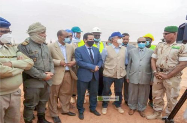 Une mission de l’UE visite le chantier de la base militaire mauritanienne de la force G5 Sahel