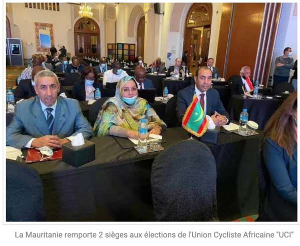 La Mauritanie remporte 2 sièges aux élections de l'Union Cycliste Africaine La Mauritanie remporte 2 sièges aux élections de l'Union Cycliste Africaine