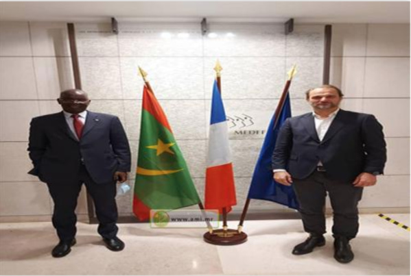 Le ministère des Affaires économiques et des secteurs productifs passe en revue devant le MEDEF International les opportunités d'investissement en Mauritanie Le ministère des Affaires économiques et des secteurs productifs passe en revue devant le MEDEF International les opportunités d'investissement en Mauritanie
