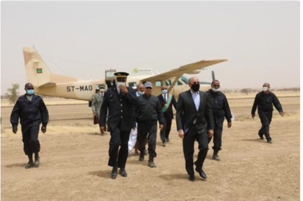 Le Président de la République arrive à Timbédra Le Président de la République arrive à Timbédra