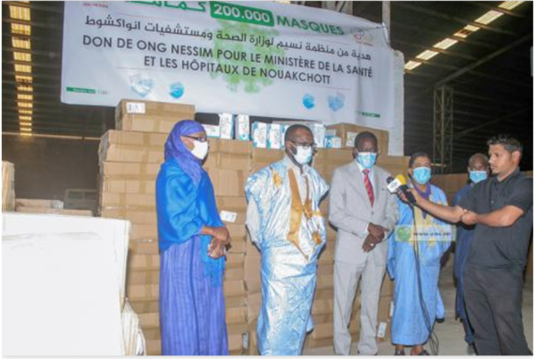 L’ONG «Nessim» fait don d’une importante quantité de masques au ministère de la Santé