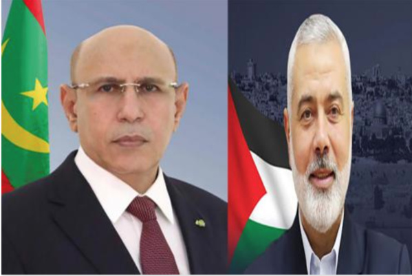 Le président de la République reçoit un appel téléphonique du chef du bureau politique du Hamas