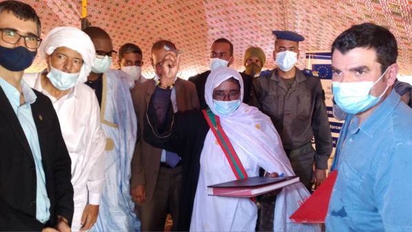 Mhaîjiratt: Réception d'une citerne offerte par l’UE et le BIT Mhaîjiratt: Réception d'une citerne offerte par l’UE et le BIT