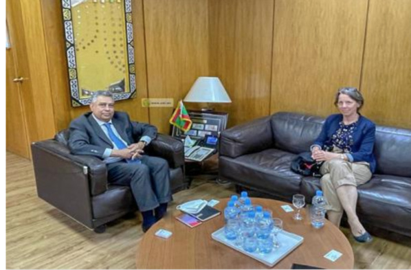 Le gouverneur de la BCM reçoit l'ambassadrice d'Allemagne Le gouverneur de la BCM reçoit l'ambassadrice d'Allemagne