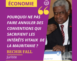 Pourquoi ne pas faire annuler des conventions qui sacrifient les intérêts vitaux de la Mauritanie ?