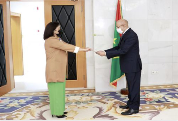 Le Président de la République reçoit les lettres de créances de l’ambassadrice d’Espagne