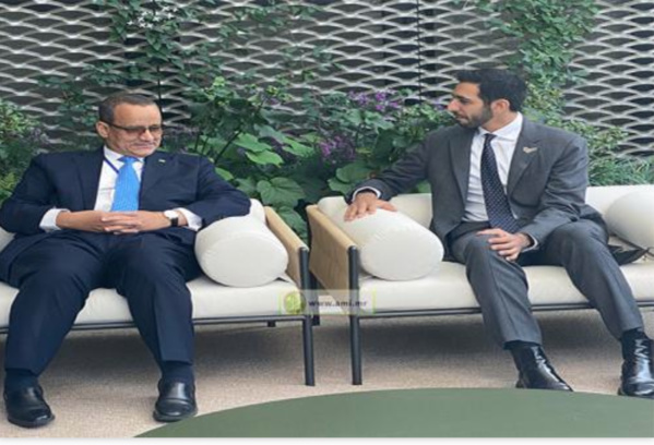 Le ministre des Affaires étrangères s’entretient avec le ministre d’État émirati des Affaires étrangères