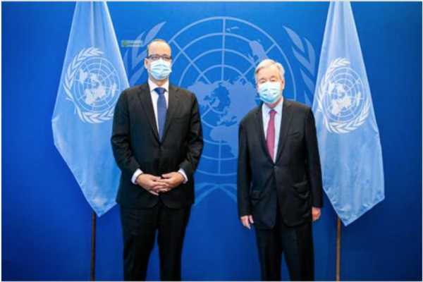 Le ministre des affaires étrangères rencontre le secrétaire général de l'ONU