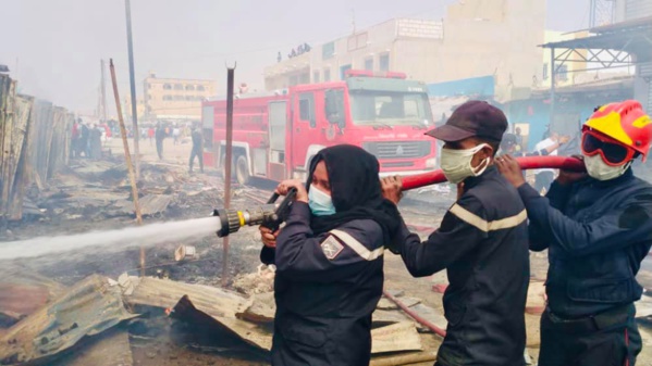 Sebkha : un violent incendie ravage le marché du 5ème