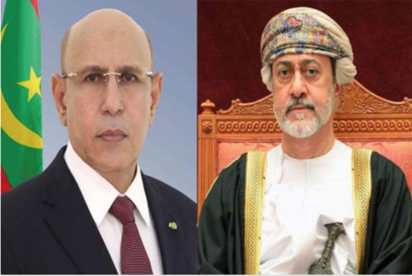 Le président de la République félicite le sultan d'Oman et lui réitère la volonté de la Mauritanie de renforcer les relations bilatérales Le président de la République félicite le sultan d'Oman et lui réitère la volonté de la Mauritanie de renforcer les relations bilatérales