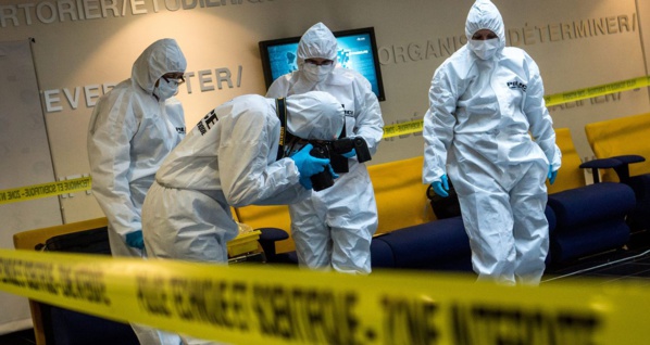 Pose de la première pierre du laboratoire de la police technique et scientifique