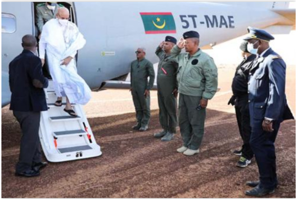 Arrivée du Président de la République à Ouadane pour superviser le festival des Cités du Patrimoine Arrivée du Président de la République à Ouadane pour superviser le festival des Cités du Patrimoine
