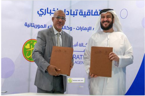 Signature d’un protocole d’accord de coopération entre l’Agence Mauritanienne d’Information et l’Agence de Presse de l'Etat des Emirats Arabes Unis