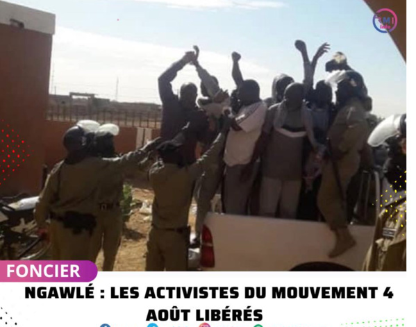 Ngawlé : les activistes du mouvement 4 août libérés Ngawlé : les activistes du mouvement 4 août libérés