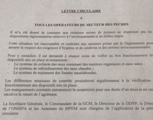 Hygiène : usines de poissons épinglées par le Ministère des Pêches Hygiène : usines de poissons épinglées par le Ministère des Pêches