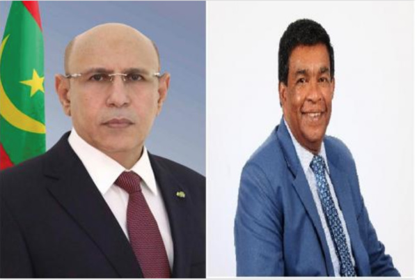 Le Président de la République renouvelle au Président Mauricien la volonté de la Mauritanie de renforcer la coopération bilatérale Le Président de la République renouvelle au Président Mauricien la volonté de la Mauritanie de renforcer la coopération bilatérale