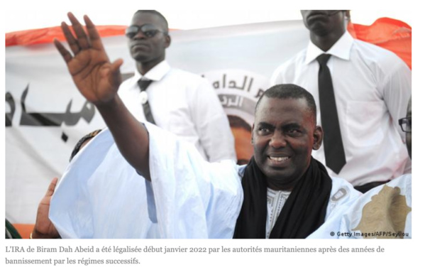 "L'esclavage persiste en Mauritanie malgré les efforts effectués" (Biram Dah Abeid) "L'esclavage persiste en Mauritanie malgré les efforts effectués" (Biram Dah Abeid)