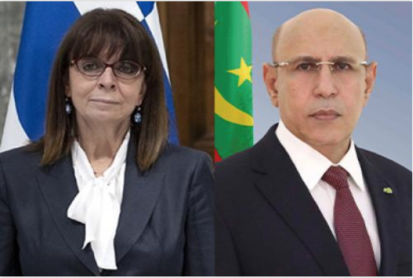 Le Président de la République renouvelle sa volonté de renforcer les relations de coopération entre la Mauritanie et la Grèce Le Président de la République renouvelle sa volonté de renforcer les relations de coopération entre la Mauritanie et la Grèce