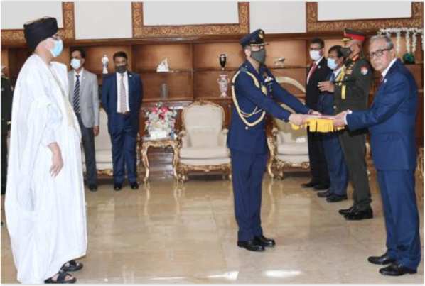 Présentation des lettres de créances de l’ambassadeur de Mauritanie auprès de la République populaire du Bangladesh Présentation des lettres de créances de l’ambassadeur de Mauritanie auprès de la République populaire du Bangladesh