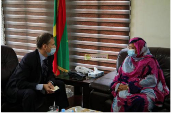 La présidente de la Région de Nouakchott reçoit l'ambassadeur de l'Union Européenne