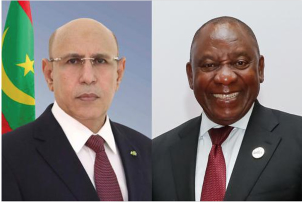 Le Président de la République renouvelle à son homologue sud-africain sa volonté d’œuvrer au renforcement des relations de coopération bilatérale Le Président de la République renouvelle à son homologue sud-africain sa volonté d’œuvrer au renforcement des relations de coopération bilatérale