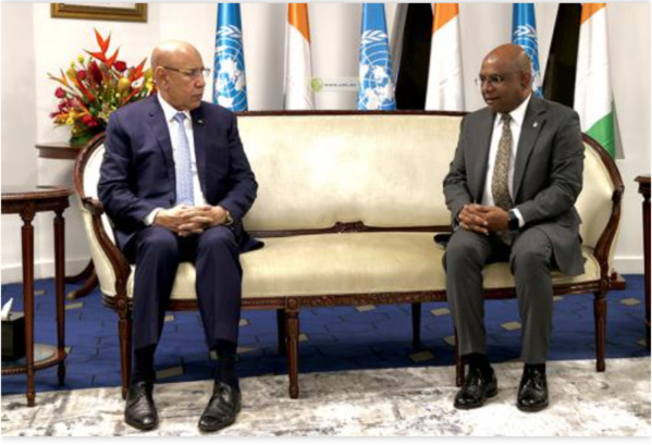 Le Président de la République reçoit le président de la 76e assemblée générale des Nations Unies Le Président de la République reçoit le président de la 76e assemblée générale des Nations Unies