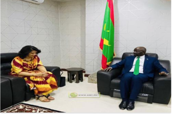 Le ministre des Affaires étrangères reçoit les copies figurées d’accréditation de la représentante de l’OIF Le ministre des Affaires étrangères reçoit les copies figurées d’accréditation de la représentante de l’OIF