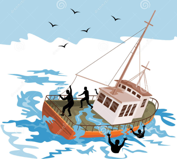 Un bateau de pêche étranger secouru en mer par la marine mauritanienne Un bateau de pêche étranger secouru en mer par la marine mauritanienne