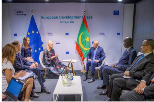 Le Président de République reçoit la commissaire européenne aux partenariats internationaux Bruxelles,  21/06/2022