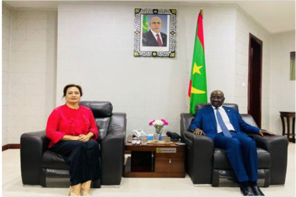 Le ministre des Affaires étrangères reçoit l’ambassadrice d’Espagne Le ministre des Affaires étrangères reçoit l’ambassadrice d’Espagne