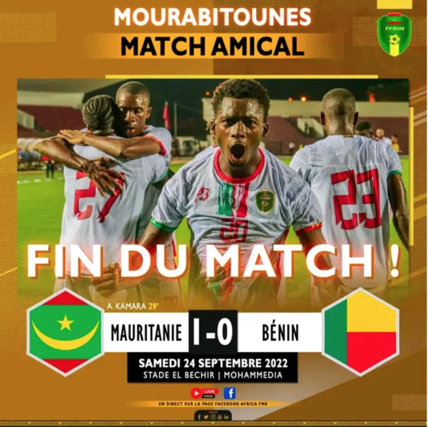 Journée FiFa : la Mauritanie bat le Bénin 1 -0 Journée FiFa : la Mauritanie bat le Bénin 1 -0