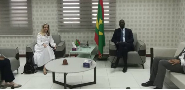 Le ministre des Affaires économiques reçoit l’ambassadrice des États-Unis en Mauritanie Le ministre des Affaires économiques reçoit l’ambassadrice des États-Unis en Mauritanie