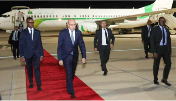 Le Président de la République regagne Nouakchott en provenance d’Égypte