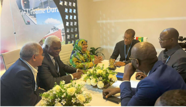 La présidente de la région de Nouakchott fait une présentation sur les enjeux du continent devant les négociateurs africains La présidente de la région de Nouakchott fait une présentation sur les enjeux du continent devant les négociateurs africains