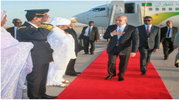 Le Président de la République regagne Nouakchott en provenance de Rome